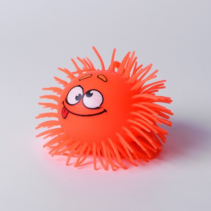 Мяч детский резиновый ёжка &laquo;Филя&raquo;, резиновый, световой, цвета МИКС