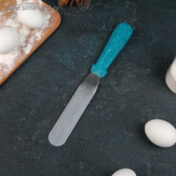 Кондитерская лопатка - палетка прямая &laquo;Космос&raquo;, 27 см, рабочая часть 15 см, цвет бирюзовый