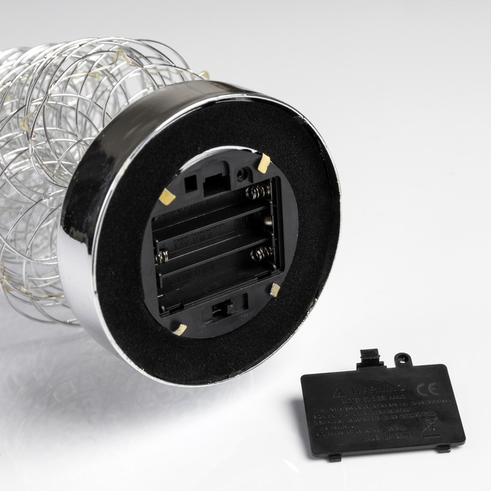 Светодиодная фигура «Ёлка плетёная» 10 × 38 × 10 см, металл, батарейки АААх3 (не в комплекте), свечение белое Светодиодная фигура «Ёлка плетёная» 10 × 38 × 10 см, металл, батарейки АААх3 (не в комплекте), свечение белое