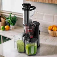 Соковыжималка Kitfort КТ-1162, шнековая, 150 Вт, 1/1 л, 50 об/мин, чёрная Соковыжималка Kitfort КТ-1162, шнековая, 150 Вт, 1/1 л, 50 об/мин, чёрная