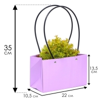 Сумка для цветов &laquo;Лиловая&raquo;, влагостойкая, 22 x 10,5 x 13,5 см