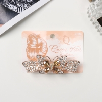 Заколка-автомат для волос "Венди блеск" бабочка, 9 см, золото Заколка-автомат для волос "Венди блеск" бабочка, 9 см, золото