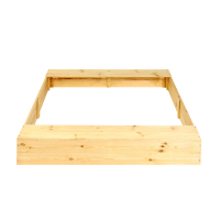 Песочница детская деревянная, без крышки, 150 × 140 × 20 см, с сиденьями, без покраски, сосна, Greengo Песочница детская деревянная, без крышки, 150 × 140 × 20 см, с сиденьями, без покраски, сосна, Greengo