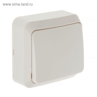Выключатель Smartbuy "Юпитер", 10 А, 1 клавиша, наружный,  белый