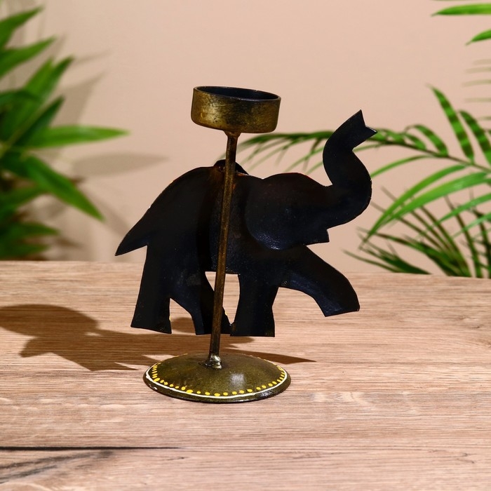 Подсвечник "Слоник" металл 23 см