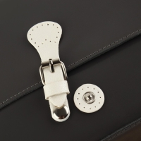 Застёжка для сумки на кнопке, 8 &times; 3 см, цвет белый