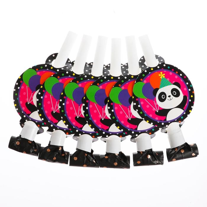 Карнавальный язычок &laquo;Панда&raquo;, набор 6 шт.