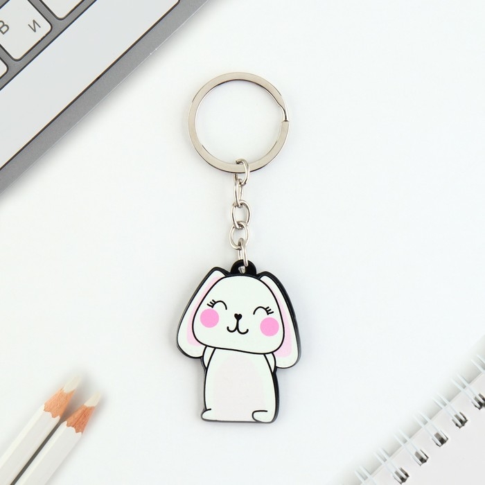 Брелок для ключей акриловый &laquo;Зайка&raquo;, 3,5 х 10 см