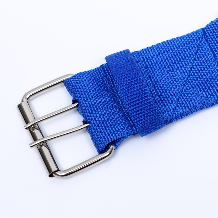 Ошейник четырехслойный с вертлюгом, 65 х 4 см, ОШ 54-60 см, полиэстер, синий