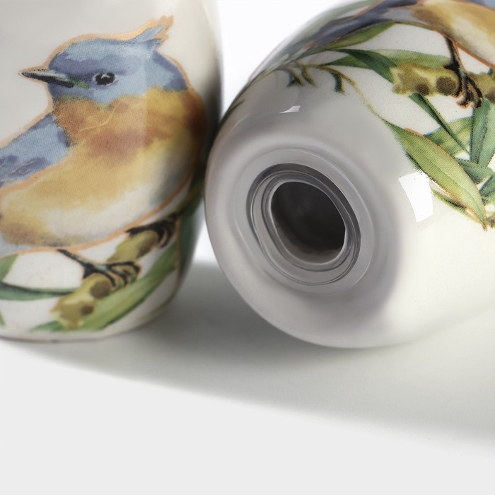 Набор для специй Доляна &laquo;Флора и Фауна&raquo;, 2 предмета: солонка, перечница 80 мл