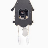 Часы настенные интерьерные большие с кукушкой "Лебеди", бесшумные, 63 х 8 х 32 см, белые