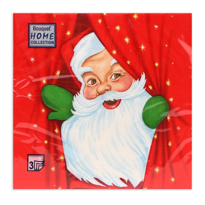 Новогодние салфетки бумажные Home Collection Сlassic &laquo;Новогоднее представление&raquo;, 3 слоя, 33х33 см, 20 шт