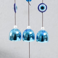 Музыка ветра металл, дерево "Абхая мудра" 3 колокольчика h=34 см Музыка ветра металл, дерево "Абхая мудра" 3 колокольчика h=34 см