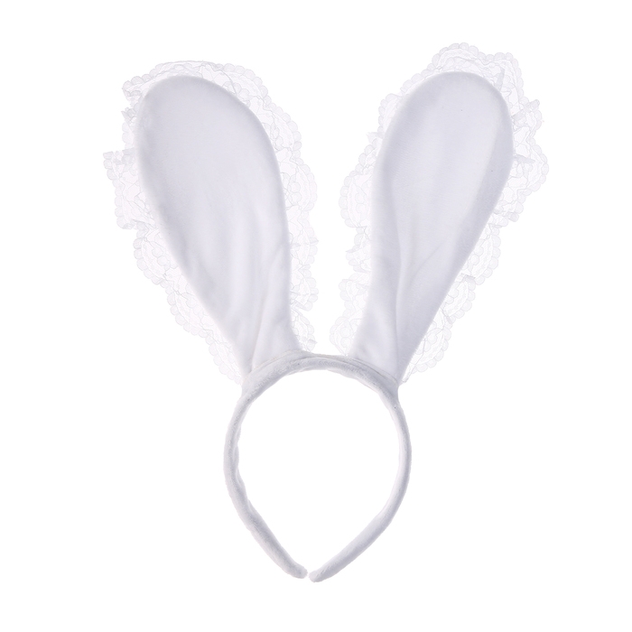 Карнавальный ободок &laquo;Зайка&raquo; с кружевом, МИКС