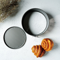 Форма для выпечки Доляна &laquo;Элин. Круг&raquo;, d=20 см, съёмное дно, антипригарное покрытие, цвет чёрный