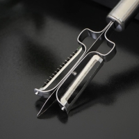 Овощечистка Доляна «Металлик», двухсторонняя, 20,5 см, цвет серебристый Овощечистка Доляна «Металлик», двухсторонняя, 20,5 см, цвет серебристый