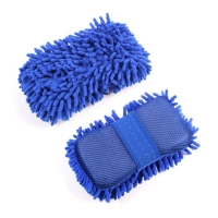 Губка для мытья авто, 20&times;11 см, микрофибра, микс