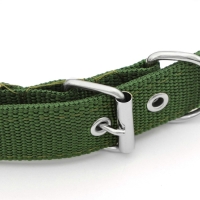 Ошейник "Комфорт" комбинированный, 58 х 3 см, ОШ 45-52 см, тёмно-зелёный