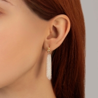 Серьги металл &laquo;Цепи&raquo; сборка мини, цвет серебряно-золотой