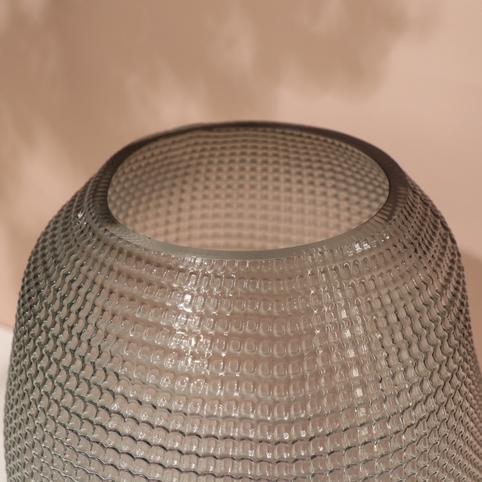 Ваза для цветов &laquo;Крокус&raquo; из прозрачного черного стекла 30 х 20 х 20 см