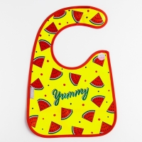 Нагрудник для кормления «Арбузики» непромокаемый на липучке, с карманом Нагрудник для кормления «Арбузики» непромокаемый на липучке, с карманом