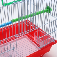 Клетка для птиц укомплектованная Bd-1/1d, 30 х 23 х 39 см, красная (фасовка 12 шт)