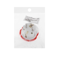 Переходник универсальный 16А, с з/к, 220 В, красный, заподлицо в розетку Переходник универсальный 16А, с з/к, 220 В, красный, заподлицо в розетку