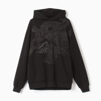 Худи мужское, цвет чёрный, размер 56 (3XL)