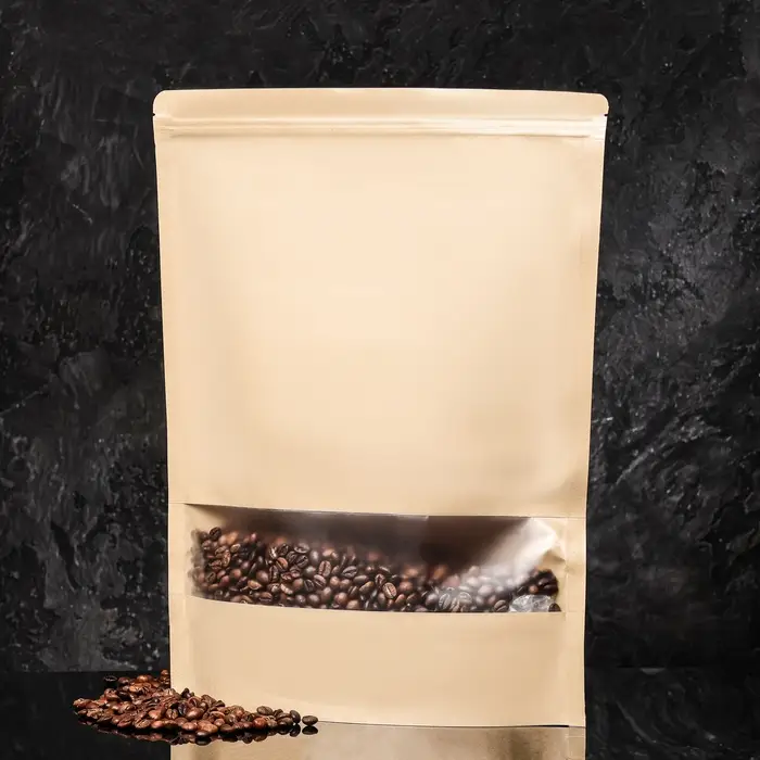 Пакет Zip - lock Крафт с прямоугольным окном,30&times;40&times;4 см