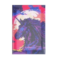 Алмазная мозаика с полным заполнением на подрамнике &laquo;Единорог в ночи&raquo;, 20 &times; 30 см