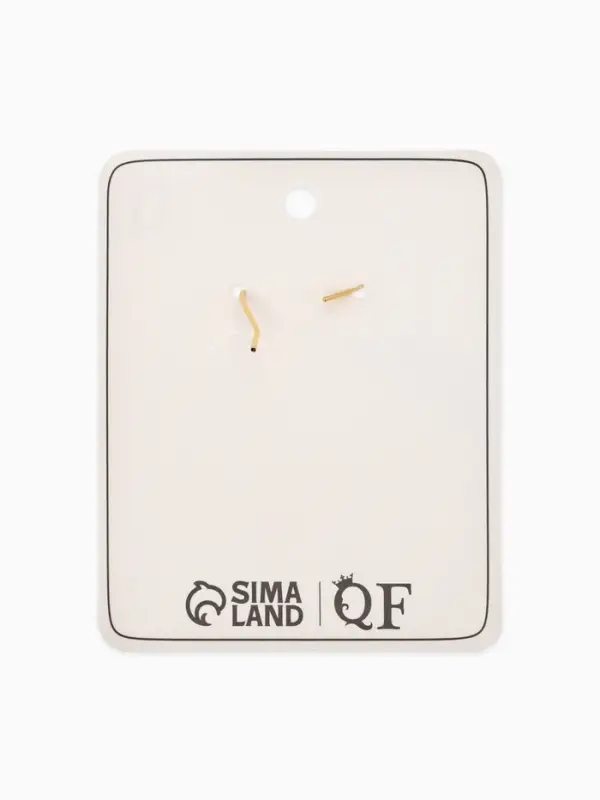 Серьги "Капля",  цвет голубой в золоте