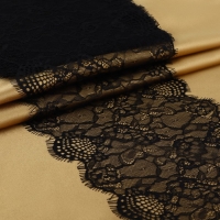 Кружево реснички, 190 мм × 3 ± 0,5 м, цвет чёрный Кружево реснички, 190 мм × 3 ± 0,5 м, цвет чёрный