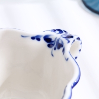 Бульонница &laquo;Ивушка&raquo;, с ручками, H=7 см, 0,35 л, гжель