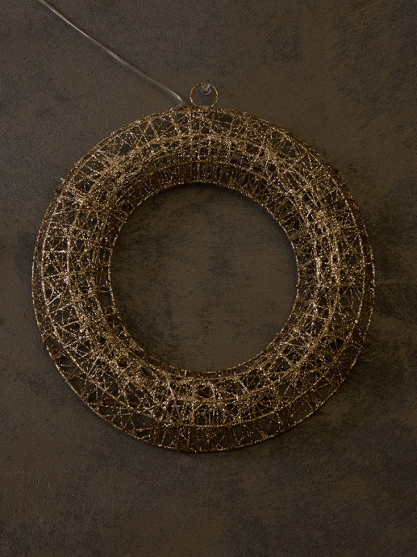 Фигура световая "Венок", 30х30х5 см, 20 LED, батарейки ААх2 (не в компл.), свечение тёплое белое