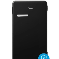 Холодильник MDRD142SLF30, черный, однокамерный, 93 л, ретро