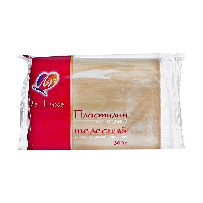 Пластилин скульптурный телесный, 300 г Пластилин скульптурный телесный, 300 г "Луч" De Luxe