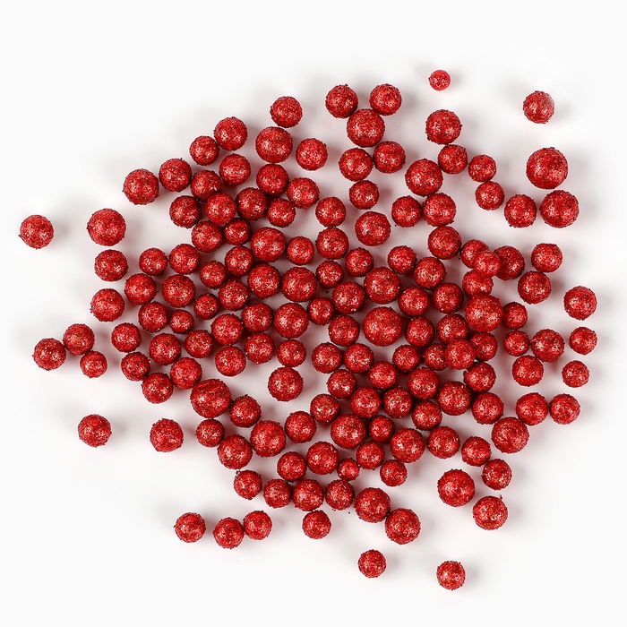 Фигурка для поделок и декора &laquo;Шар&raquo;, набор 80 шт., размер 1 шт. &mdash; 0,5 см, цвет красный