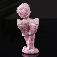 Фигура "Ангел с сердцем" 8,5х3,5 см, розовый