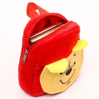 Рюкзак плюшевый &laquo;Мишка&raquo;, на молнии, с карманом, 19&times;22 см, Медвежонок Винни и его друзья