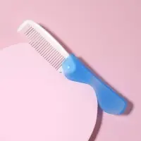 Расчёска складная, 17,3 &times; 3,1 см, цвет синий/белый