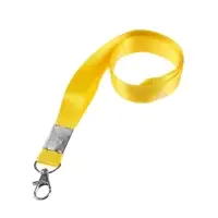 Лента для бейджа, 15 мм &times; 80 см, с металлическим карабином, жёлтая