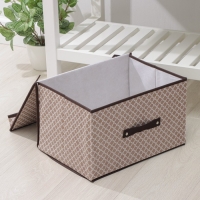 Короб стеллажный для хранения с крышкой Доляна &laquo;Браун&raquo;, 40&times;30&times;25 см, цвет коричневый