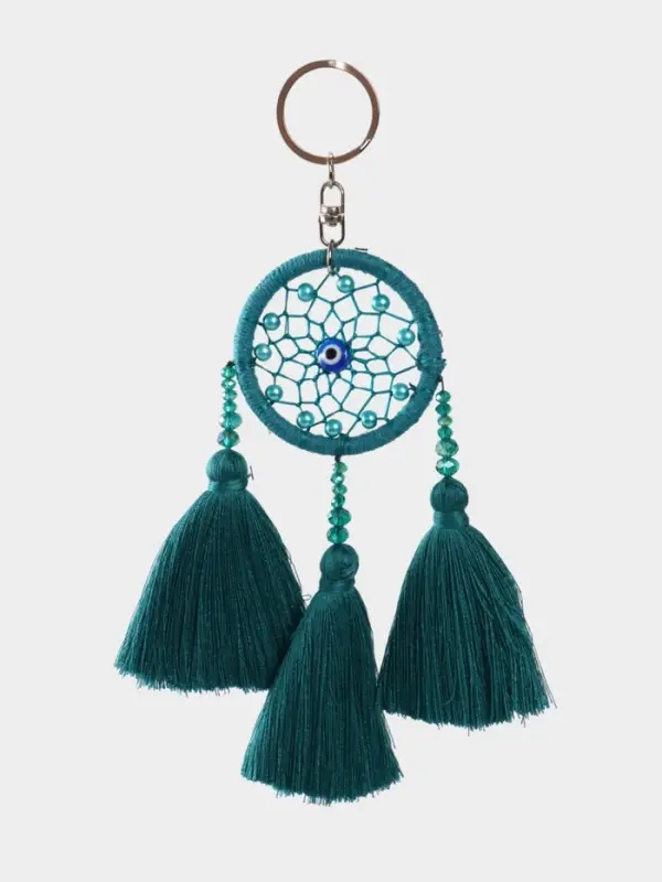 Брелок "Ловец снов" 17 см, цв. бирюзовый