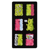 Пенал-футляр металлический 183 х 100 х 14 мм, Феникс "Желейные мишки" Пенал-футляр металлический 183 х 100 х 14 мм, Феникс "Желейные мишки"