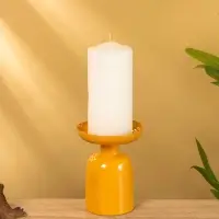 Подсвечник на 1 свечу "Песок" глянцевый 10х10х13 см