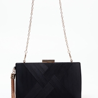 Сумка-клатч на фермуаре, цвет чёрный Сумка-клатч на фермуаре, цвет чёрный