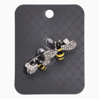 Брошь &laquo;Пчёлки&raquo;, цветная в серебре