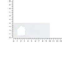 Лейбл из ПВХ с вырубкой &laquo;Дом&raquo;, белый