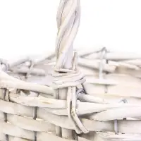 Корзина плетеная ИВА 22х16х12 см, ПЛЕТ ручка h=13 см белый