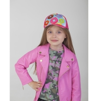 Кепка детская для девочки «Пончики», р-р. 52-54 см, 5-7 лет Кепка детская для девочки «Пончики», р-р. 52-54 см, 5-7 лет